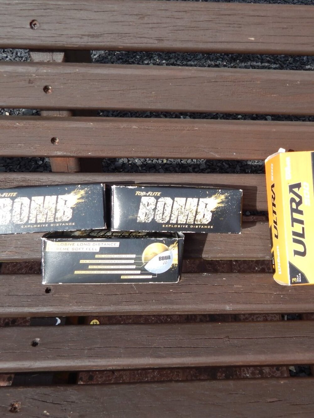 Top Flite BOMB Explosive Distance White Golf Balls 9 Golf Balls & 3 Wilson Ultra